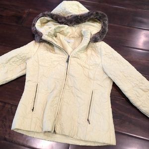 Cabi embroidered detail Beige Zip-Up Jacket